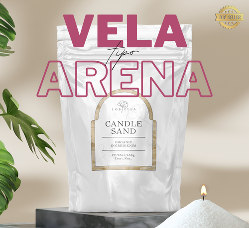 LoBella Sand Candle – 650g - Unscented +30 PABILOS GRATIS