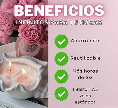 LoBella Sand Candle – 650g - Unscented +30 PABILOS GRATIS