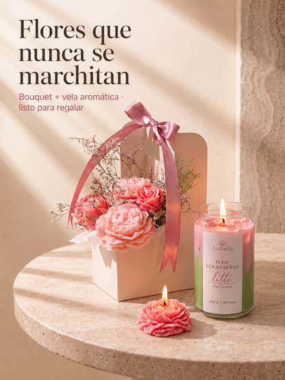 Caja Regalo Floral LoBella™ – Peonías & Latte