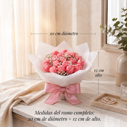 Ramo de Velas Florales LoBella™ – Tulipanes y Margaritas